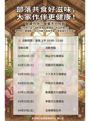 五峰鄉社區營養活動