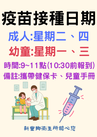 每週疫苗接種日期
