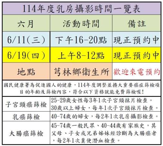 11406乳攝車時間一覽表