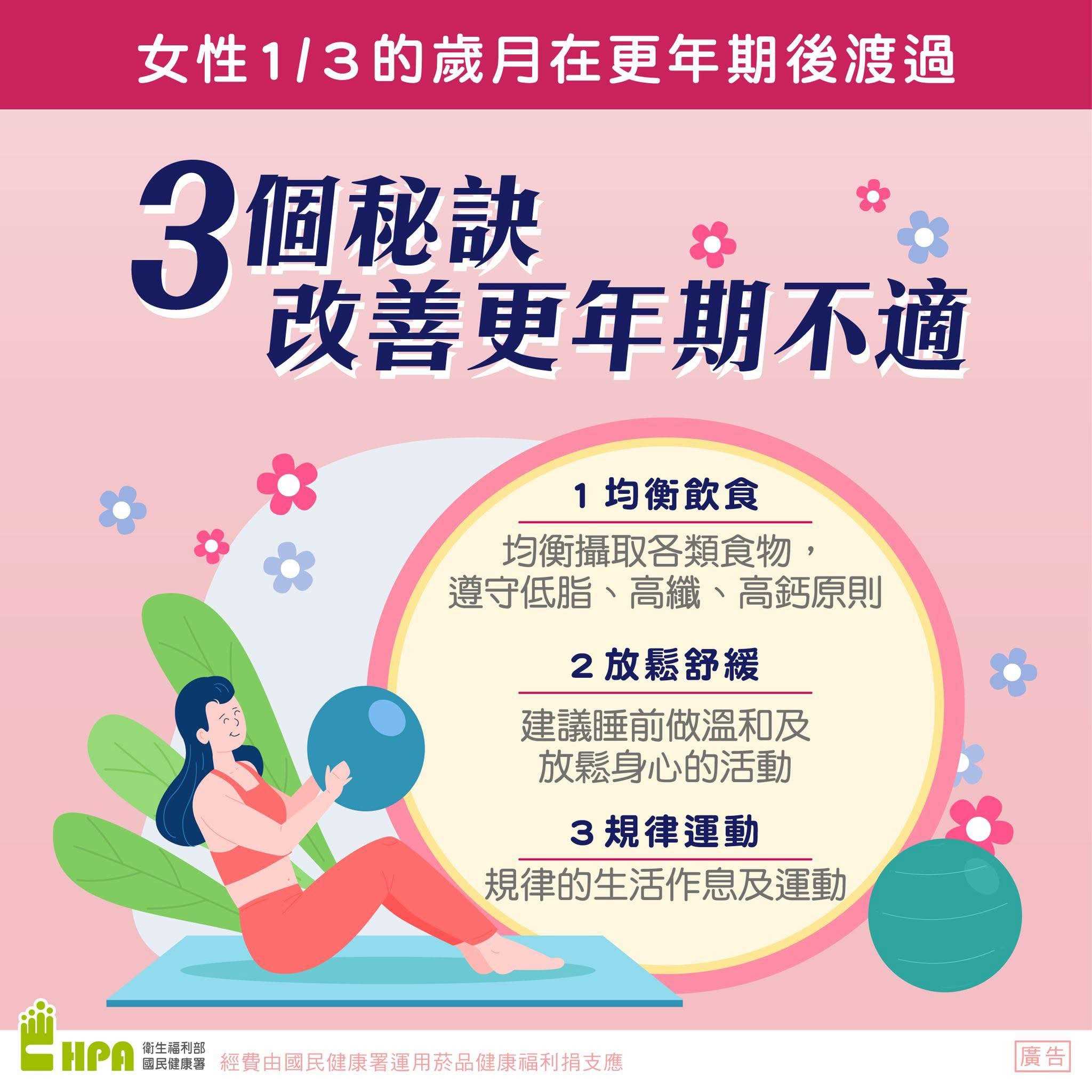 3個秘訣 改善更年期不適